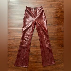 Motel Rocks crocodile skin pattern pants